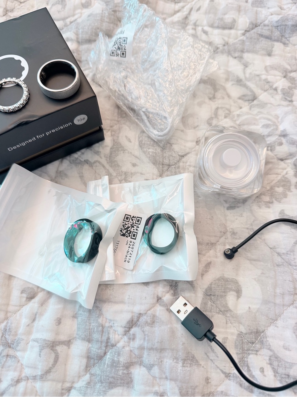 Halo silver sparkle, size 10 Smart Ring